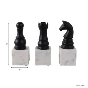 CLEOWOOD SET OF 3 BLACK DECOR 9 (IN) 8