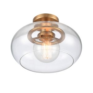 Clement 13'' Wide 1-Light Semi Flush Mount - Brushed Gold 4