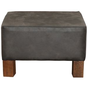 Upholstered Cocktail Ottoman - Barnwood Leg - Customer Fabric 2