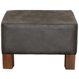 Upholstered Cocktail Ottoman - Barnwood Leg - Customer Fabric