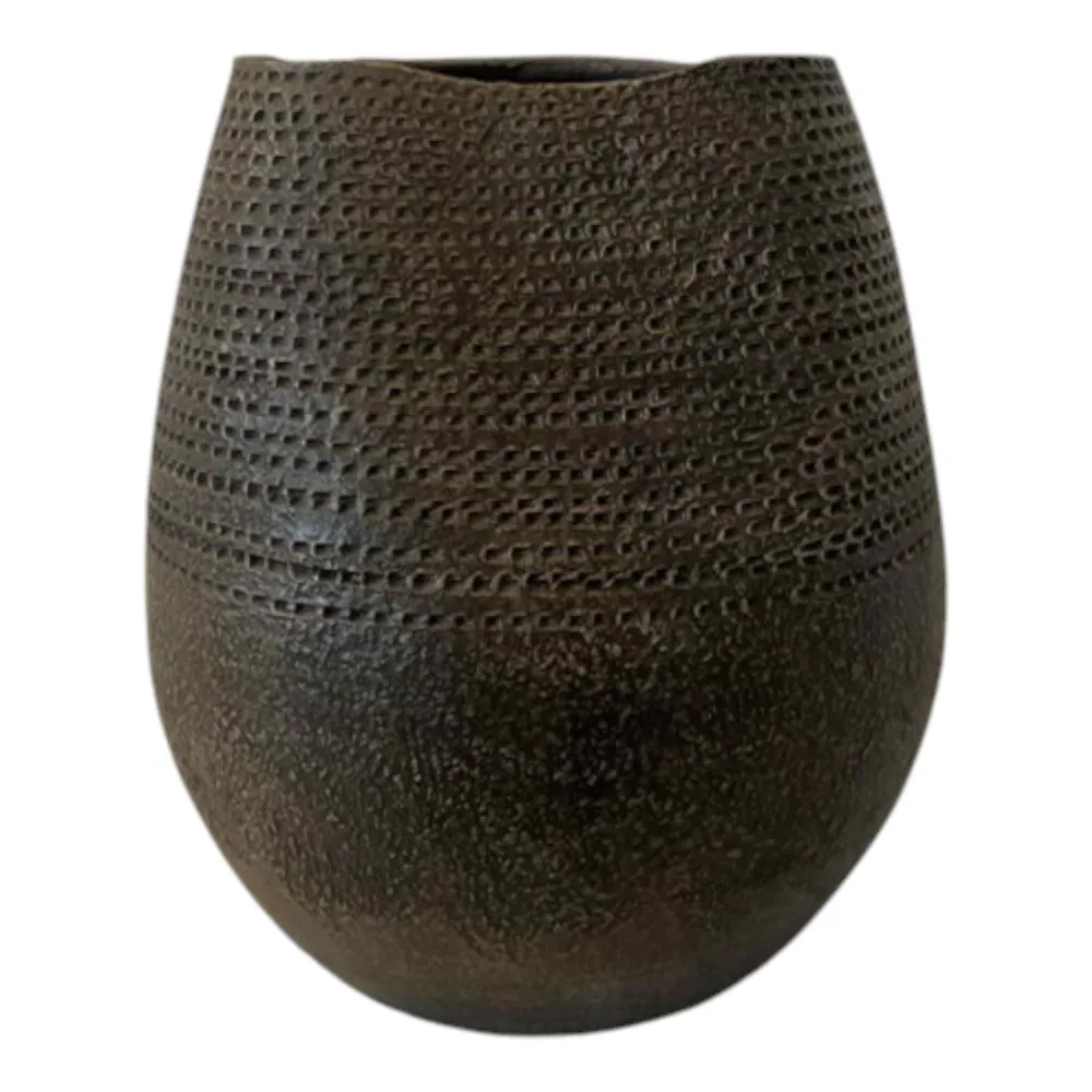 NORAHAVEN BROWN VASE 13 (IN)