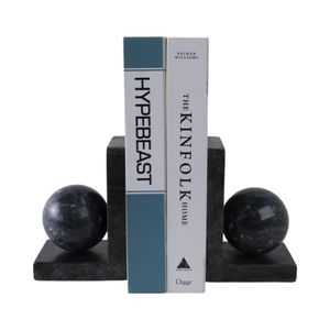 HELTONPORT SET OF 2 BLACK BOOKENDS 6 (IN) 3