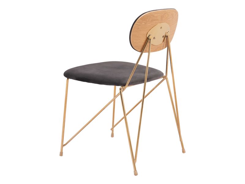 Georges Dining Chair Gray & Gold 6
