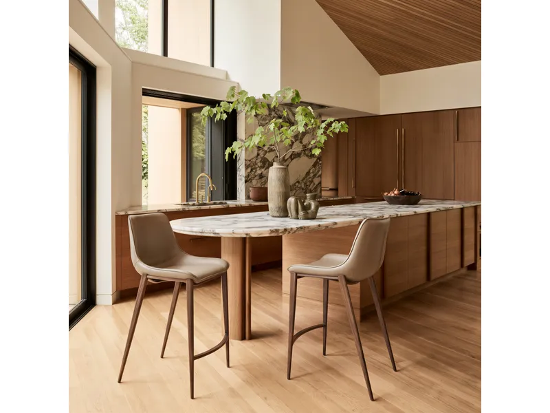 Magnus Counter Stool Brown & Walnut 2