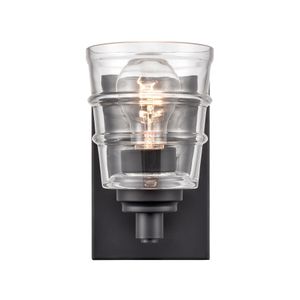 Pulsate 4.5'' Wide 1-Light Vanity Light - Matte Black 1