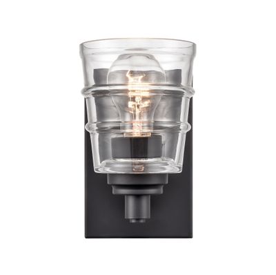 Pulsate 4.5″ Wide 1-Light Vanity Light - Matte Black
