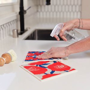Icelandic Poppies blu Eco Sponge Cloths (Set of 2) 6
