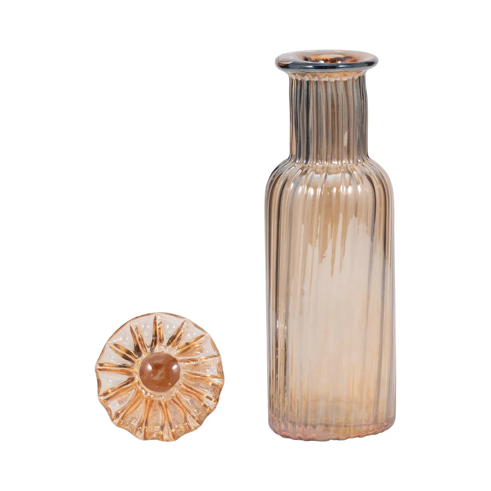 IVYCREST ORANGE GLASS VASE 14 (IN)