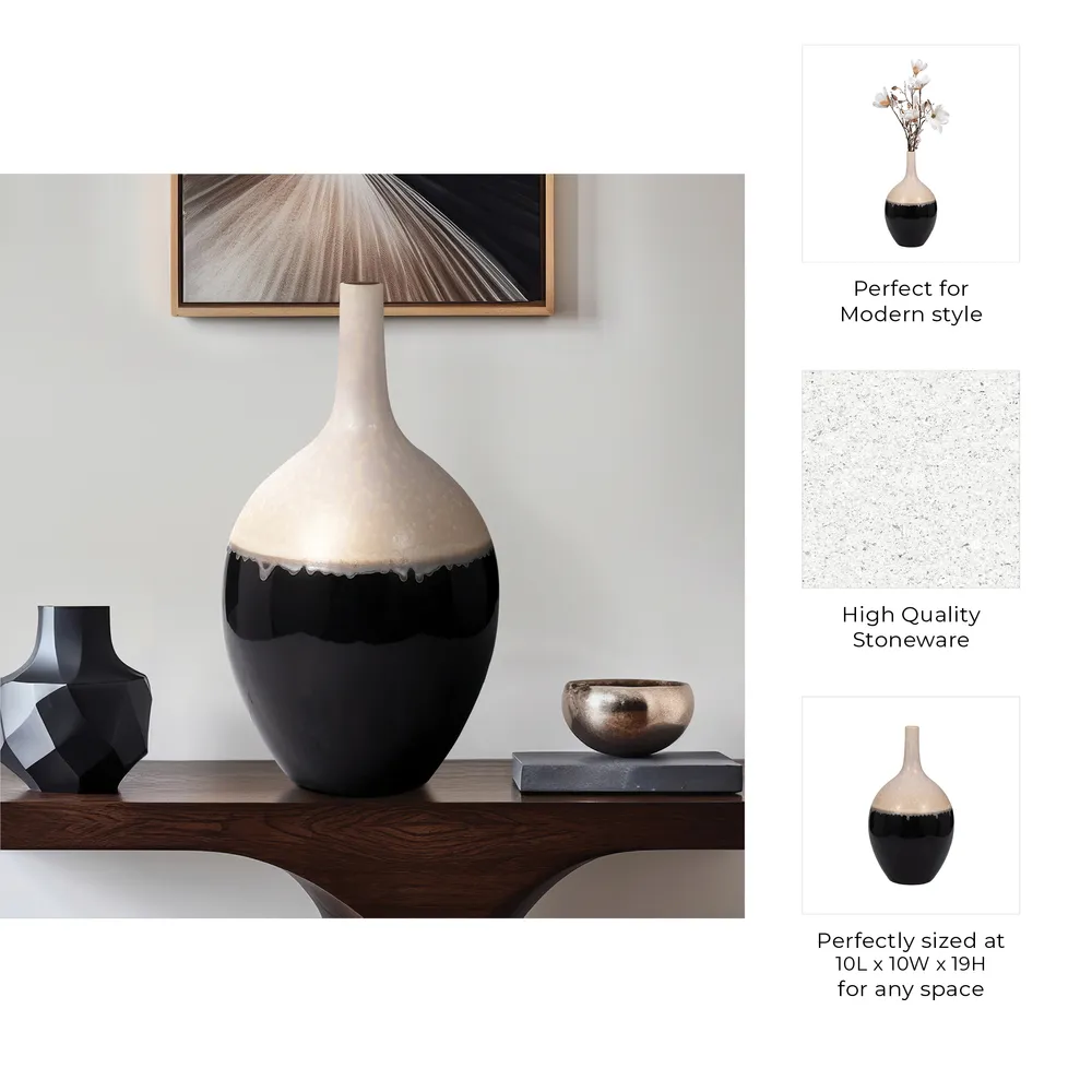 CARSONHAVEN WHITE VASE 19 (IN)