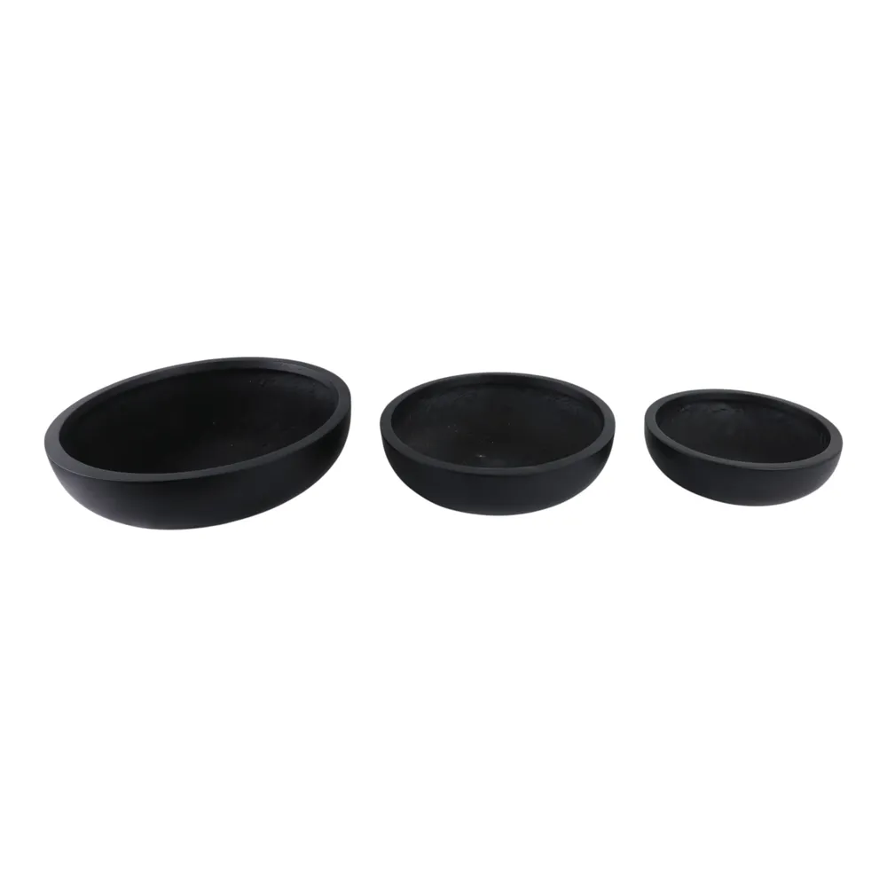 SHAYHOLM SET OF 3 BLACK PLANTER 6 (IN)