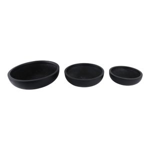 SHAYHOLM SET OF 3 BLACK PLANTER 6 (IN) 3