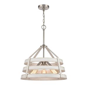 Brigantine 18'' Wide 3-Light Chandelier - Satin Nickel 1