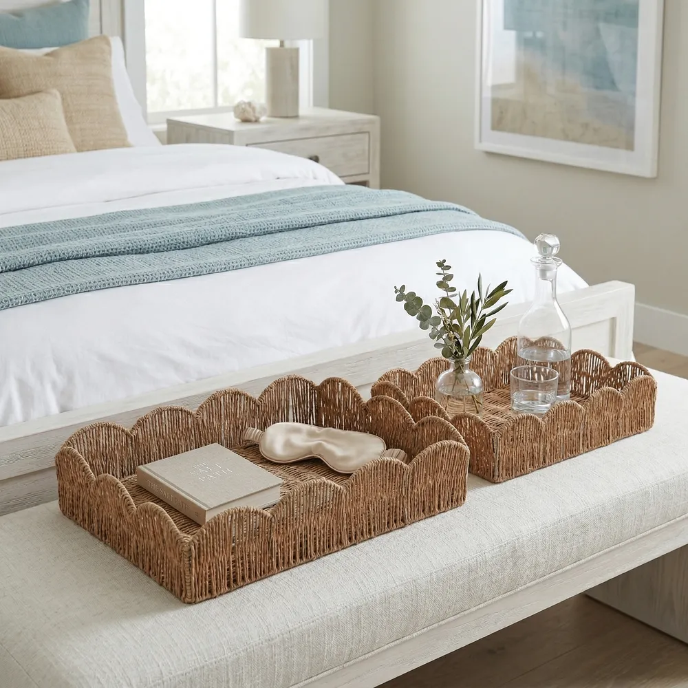 YATESGROVE SET OF 2 BROWN TRAY 4 (IN)