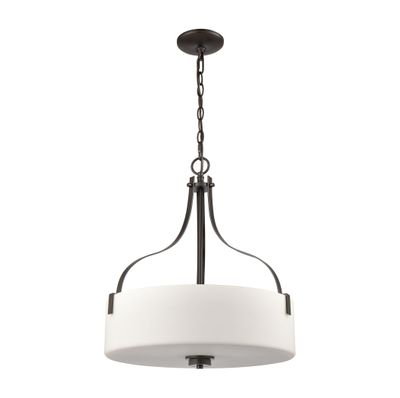 Market Square 18'' Wide 3-Light Pendant - Oil Rubbed Bronze