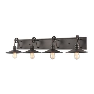 Spindle Wheel 42'' Wide 4-Light Vanity Light - Oil Rubbed Bronze 1