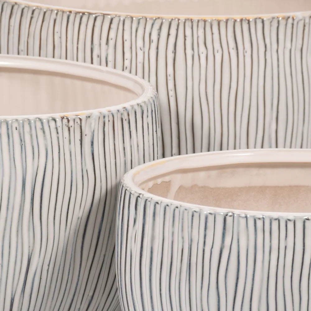 CUTTERWELL SET OF 3 WHITE PLANTER 11 (IN)