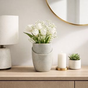 GREYSONSTONE GRAY VASE 11 (IN) 12