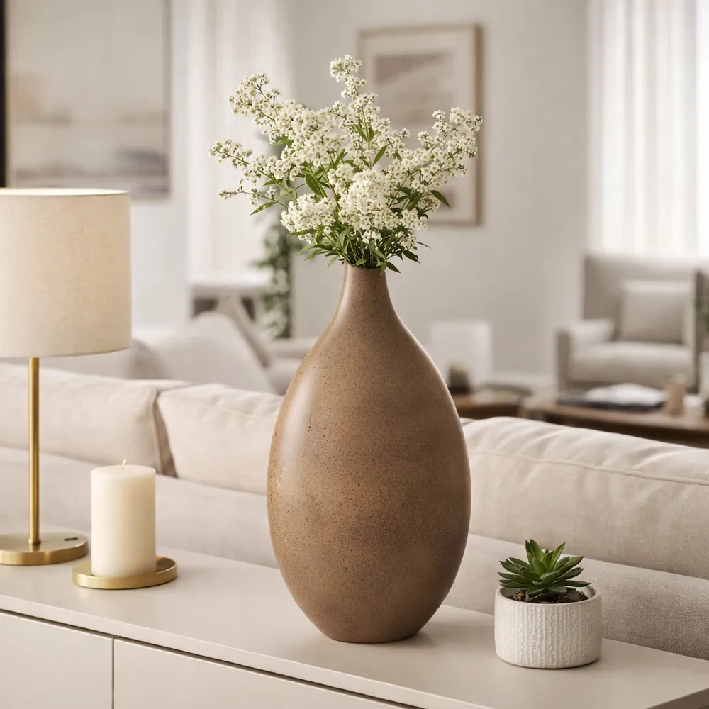 CABOTPARK BROWN VASE 21 (IN)