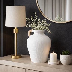 HANKWAY WHITE VASE 17 (IN) 12