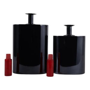 BELDENMORE SET OF 2 BLACK JARS 14 (IN) 7