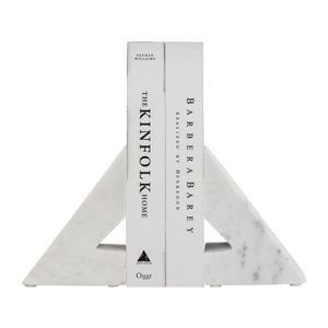 HUTTONLAKE SET OF 2 WHITE BOOKENDS 6 (IN) 3