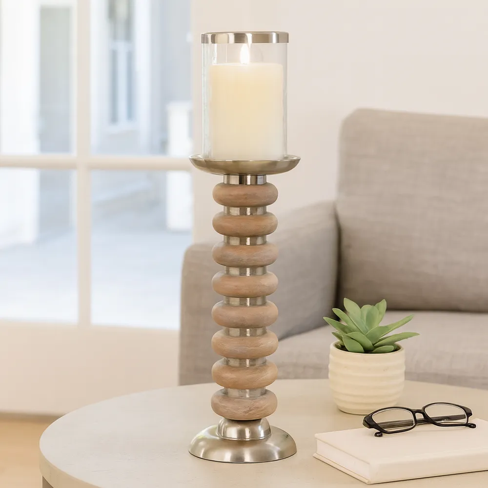 CULLENLAND TAN CANDLE HOLDER 20 (IN)