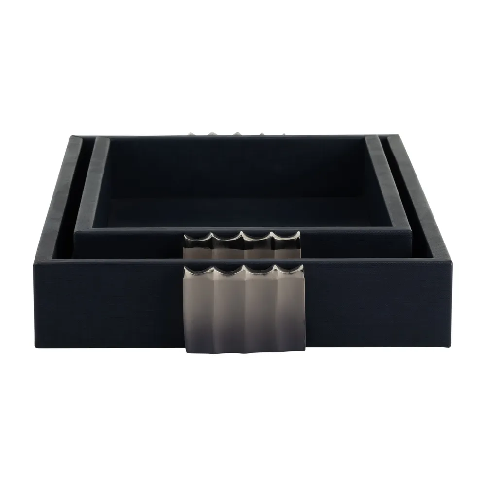 FORRESTMILL SET OF 2 BLUE TRAY 3 (IN)