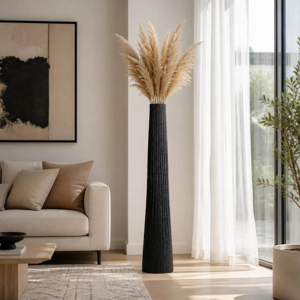 HAZENSTONE BLACK VASE 59 (IN)