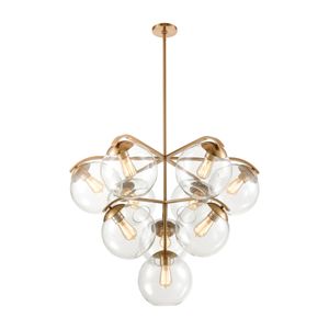 Collective 36'' Wide 10-Light Chandelier - Satin Brass 2