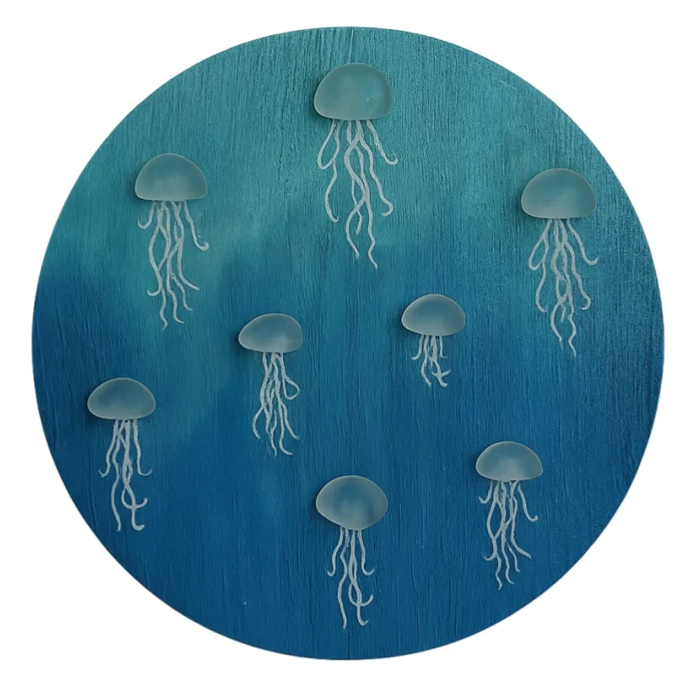 11-3/4" JELLYFISH WALL PLAQUE