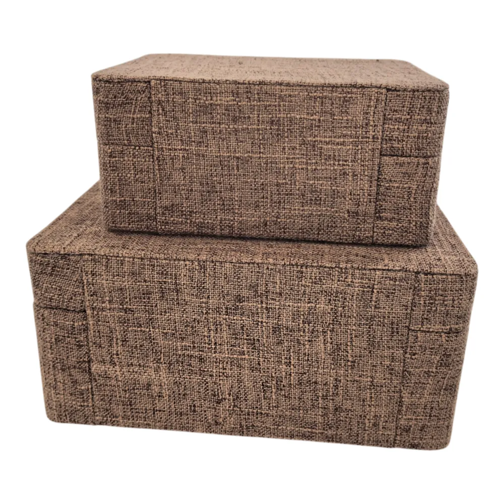 EVERTONPORT SET OF 2 BROWN BOXES 4 (IN)