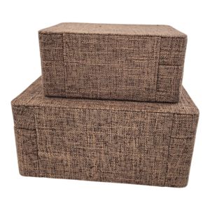 EVERTONPORT SET OF 2 BROWN BOXES 4 (IN) 3