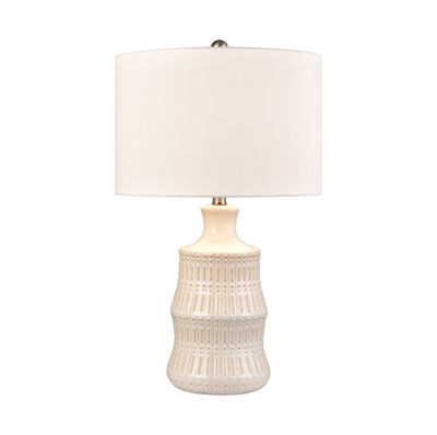 Dorin 25.5″ High 1-Light Table Lamp - White Glazed