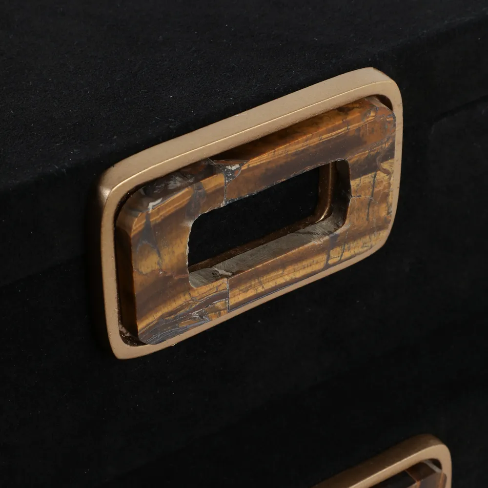 RAYMOND SET OF 2 BLACK BOXES 5 (IN)