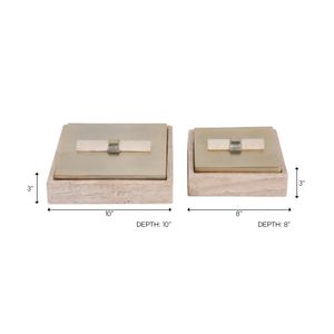 BAYARDWOOD SET OF 2 GOLD BOXES 4 (IN) 8