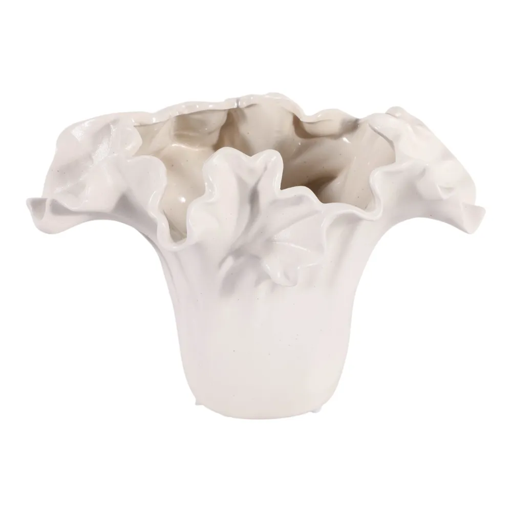 ALDERPORT WHITE VASE 7 (IN)
