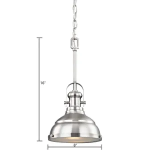Blakesley 8'' Wide 1-Light Mini Pendant - Brushed Nickel 2