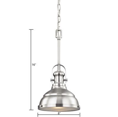 Blakesley 8'' Wide 1-Light Mini Pendant - Brushed Nickel