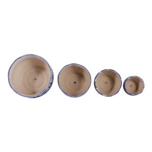 ELTONVIEW SET OF 4 BLUE PLANTER 8 (IN) 9