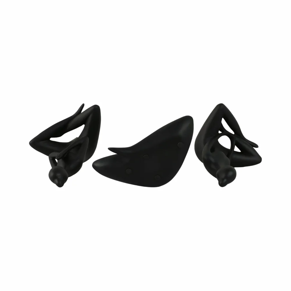 HUNTERHAM SET OF 3 BLACK DECOR 10 (IN)