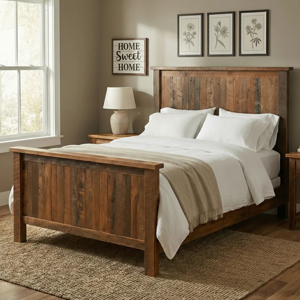 Barnwood Traditional Bed - Queen
