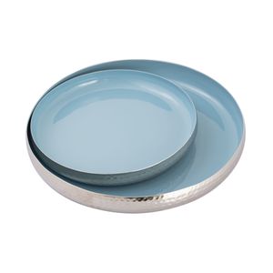 Nelson Tray - Set of 2 Light Blue Enamel 3