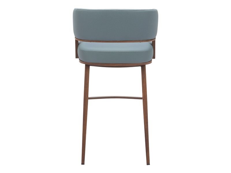 Poise Barstool Azure Gray & Walnut 5