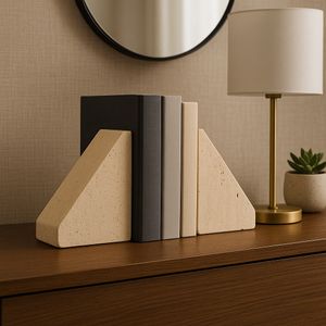 HOBARTBEACH SET OF 2 TAN BOOKENDS 6 (IN) 11