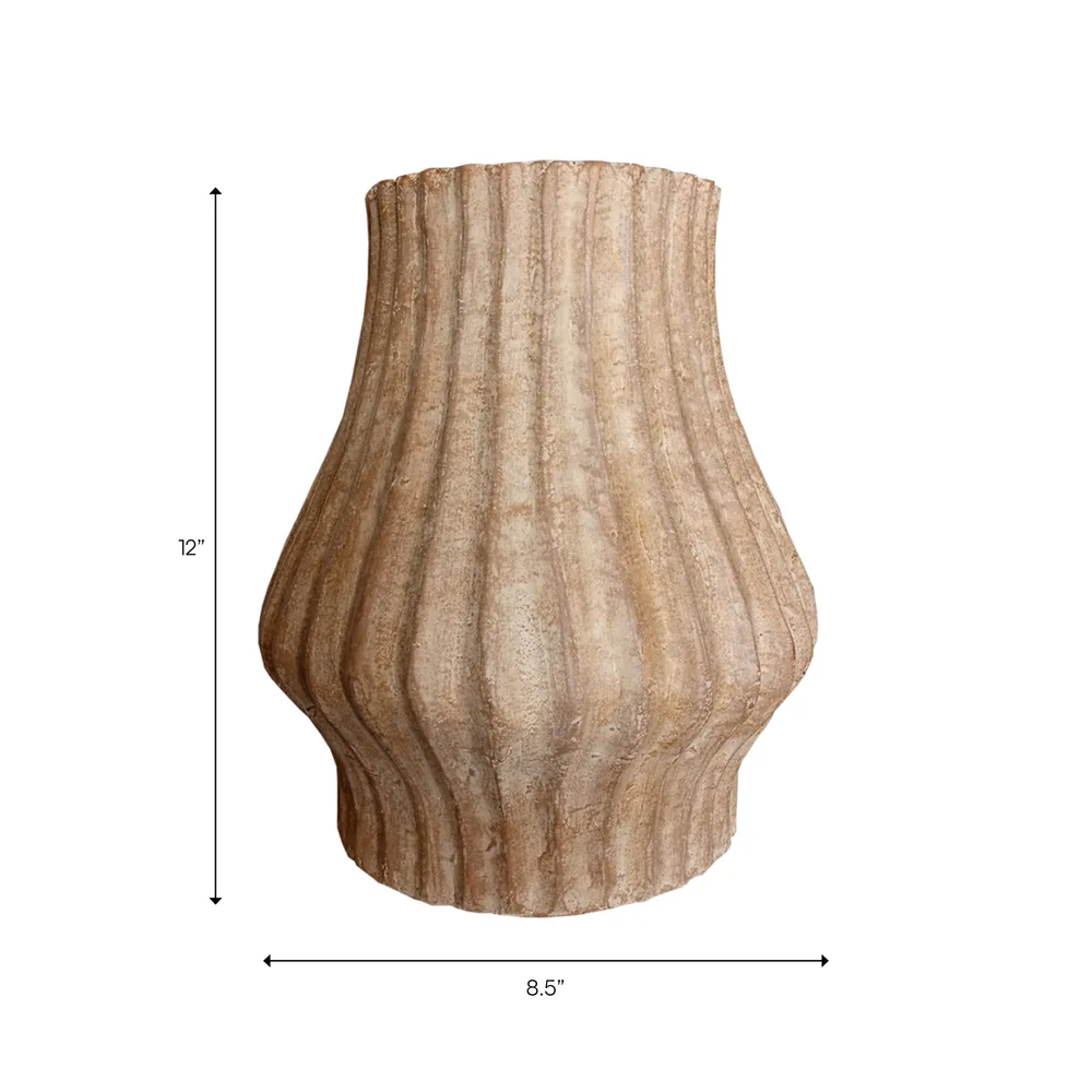 FALTONLAKE BROWN VASE 13 (IN)