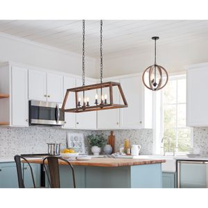 Barrow 36'' Wide 6-Light Linear Chandelier - Matte Black 5