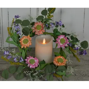Mixed Garden 6.5in Candle Ring 1
