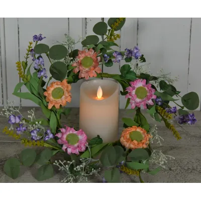 Mixed Garden 6.5in Candle Ring