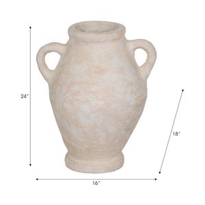 NATESTONE WHITE VASE 24 (IN) 8