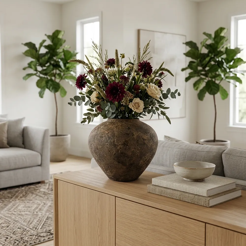 PALMERTON BROWN VASE 11 (IN)